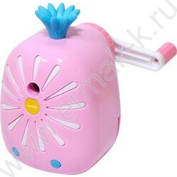 Точилка механическая 1отв. пластик/с контейнером/ Ананас /розовая, в пластиковой коробке | Фото 1