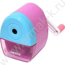 Точилка механическая 1отв. пластик/с контейнером/ Домик /розовая, в пластиковой коробке | Фото 1