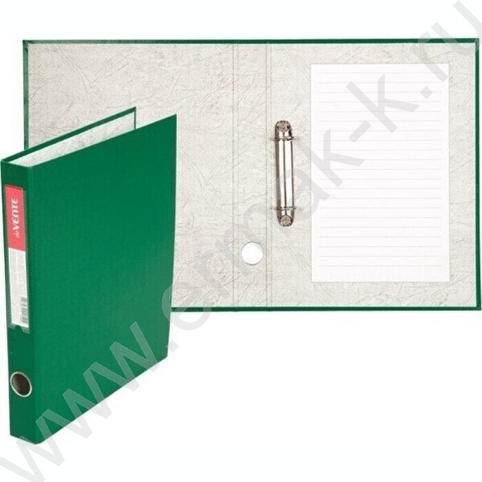 Папка 2 кольца PP /зеленая /Ø колец 30мм | Фото 3