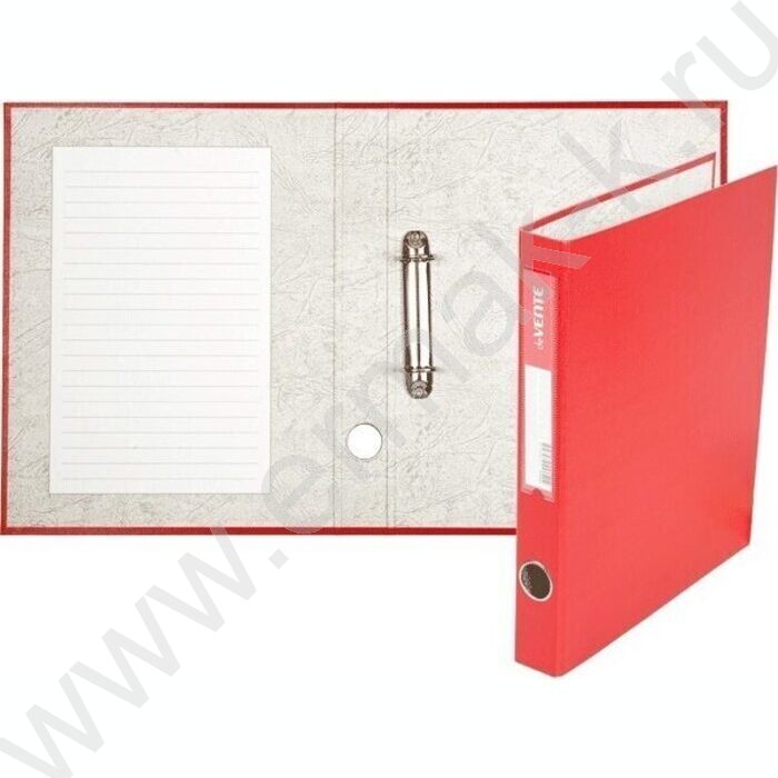 Папка 2 кольца PP /красная /Ø колец 30мм | Фото 2