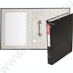 Папка 2 кольца PP /черная /Ø колец 30мм | Фото 2