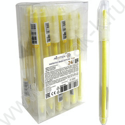 Текстовыделитель /желтый/ 1-4мм косой, с клипом | Фото 1