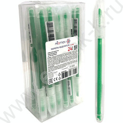 Текстовыделитель /зеленый/ 1-4мм косой, с клипом | Фото 1