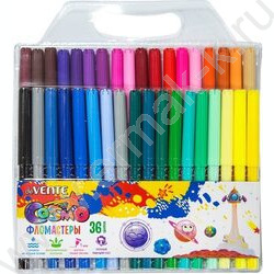 Фломастеры  36цв Cosmo вентилируемый колпачок, блистер европодвес | Фото 1