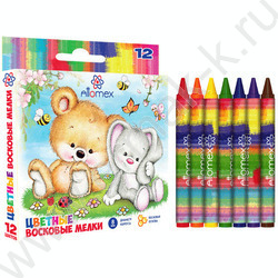 Мелки восковые 12цв / к/кор с подвесом | Фото 1