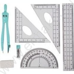 Готовальня  7предм "Pastel" /пастельные цвета /цв.корпус /ассорти | Фото 2