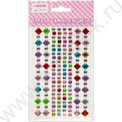 Наклейки-стразы акриловые "Diamonds" 9,5*15см /ассорти /блистер | Фото 1