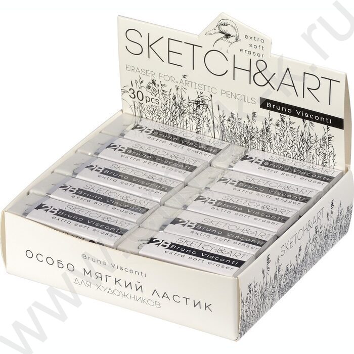 Ластик художественный Sketch&Art супермягкий 2B | Фото 3