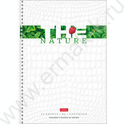Тетрадь  96л А4 клетка/спираль "Nature" тиснение CROCO ассорти | Фото 4