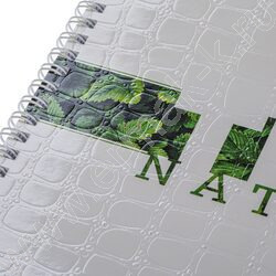 Тетрадь  96л А4 клетка/спираль "Nature" тиснение CROCO ассорти | Фото 6