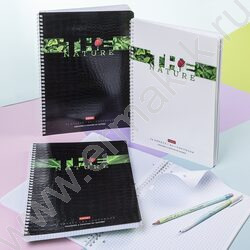 Тетрадь  96л А4 клетка/спираль "Nature" тиснение CROCO ассорти | Фото 9