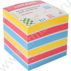 Бумага д/записей  8*8*8см цветной 80 г/м², 90% 4 цвета, 11 слоев | Фото 1