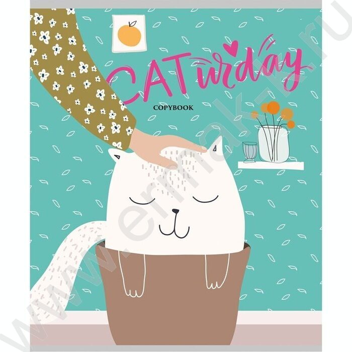 Тетрадь  96л клетка "Будни котиков" ассорти | Фото 5