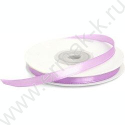Лента атлас 0,6см*22,85м светло-сиреневая | Фото 1