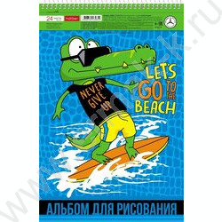 Альбом д/рисования-спираль 24л "Croco Boys" /перфорация/ 5видов | Фото 1
