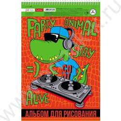Альбом д/рисования-спираль 24л "Croco Boys" /перфорация/ 5видов | Фото 2