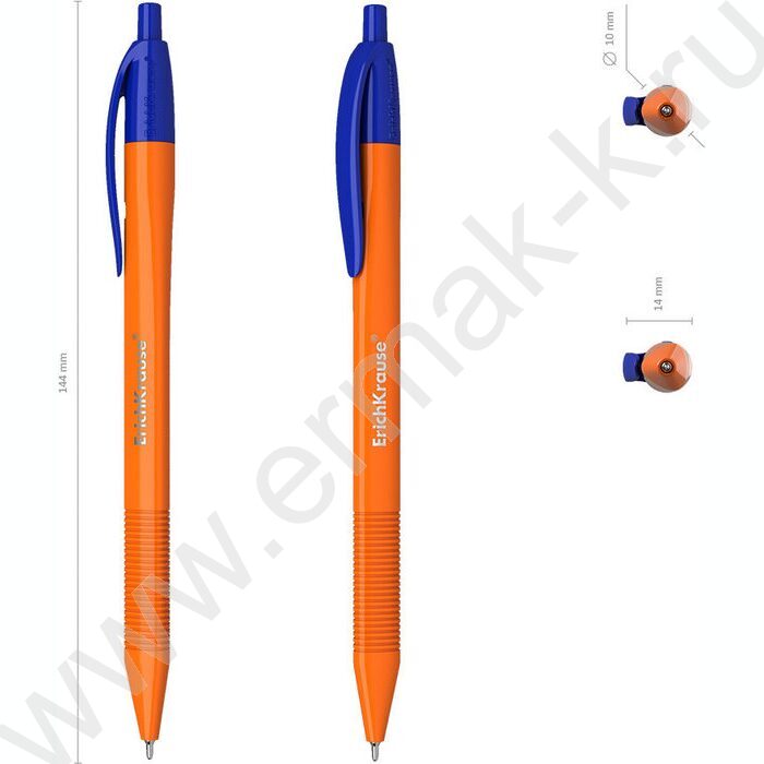 Ручка шар авт U-208 Matic Orange 1.0мм, синяя /корпус-треугольный, оранжевый | Фото 3