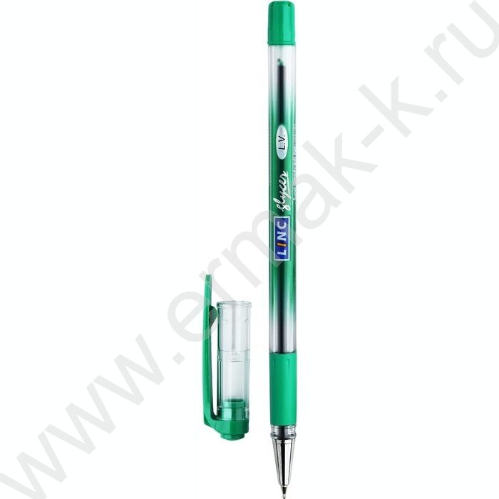 Ручка шар Glycer зеленая 0,7мм /резин.держатель/ | Фото 1