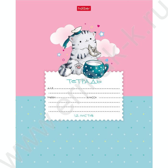 Тетрадь  12л линейка косая "Приключения кота Пирожка" 5видов | Фото 5