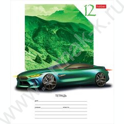 Тетрадь  12л линейка косая с доп.горизонтальной "Автопанорама" 5видов | Фото 3