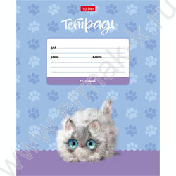 Тетрадь  12л линейка "Кошарики" 5видов | Фото 2