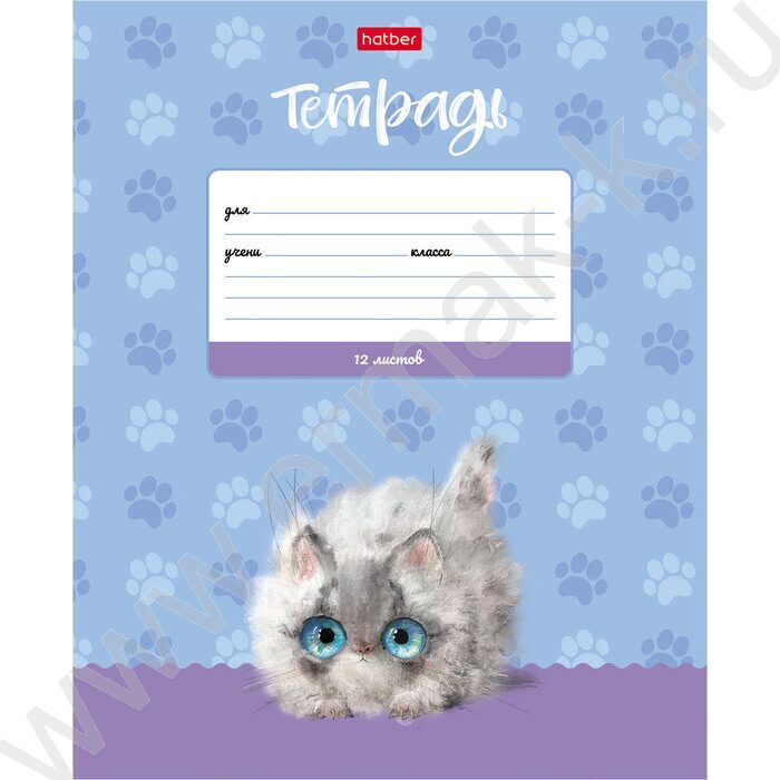 Тетрадь  12л линейка "Кошарики" 5видов | Фото 2