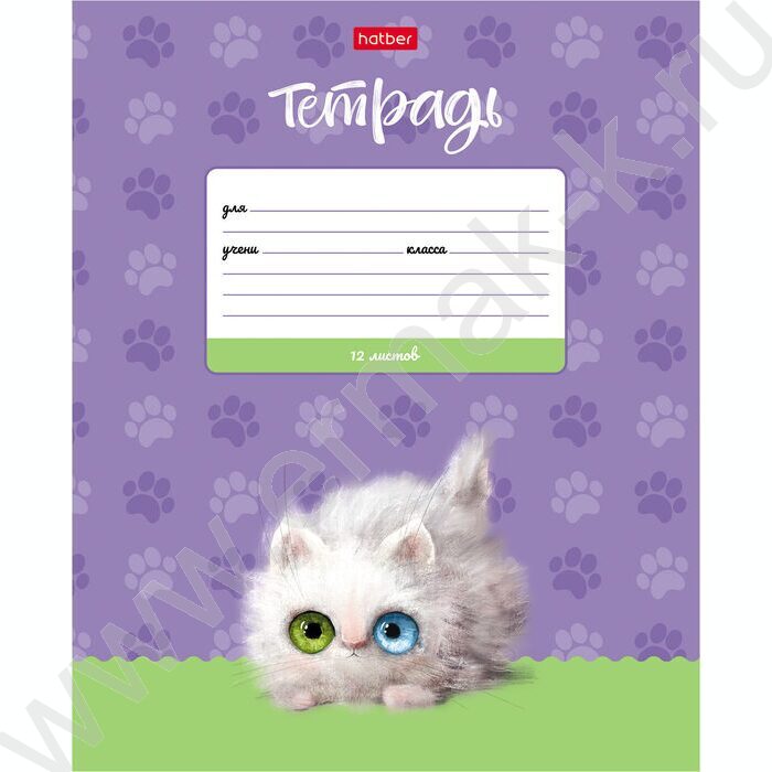 Тетрадь  12л линейка "Кошарики" 5видов | Фото 3