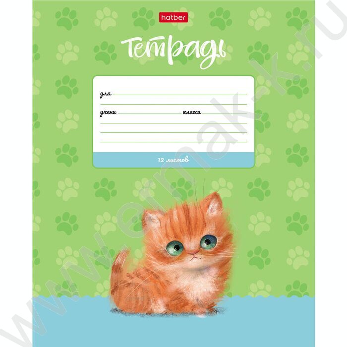 Тетрадь  12л линейка "Кошарики" 5видов | Фото 4