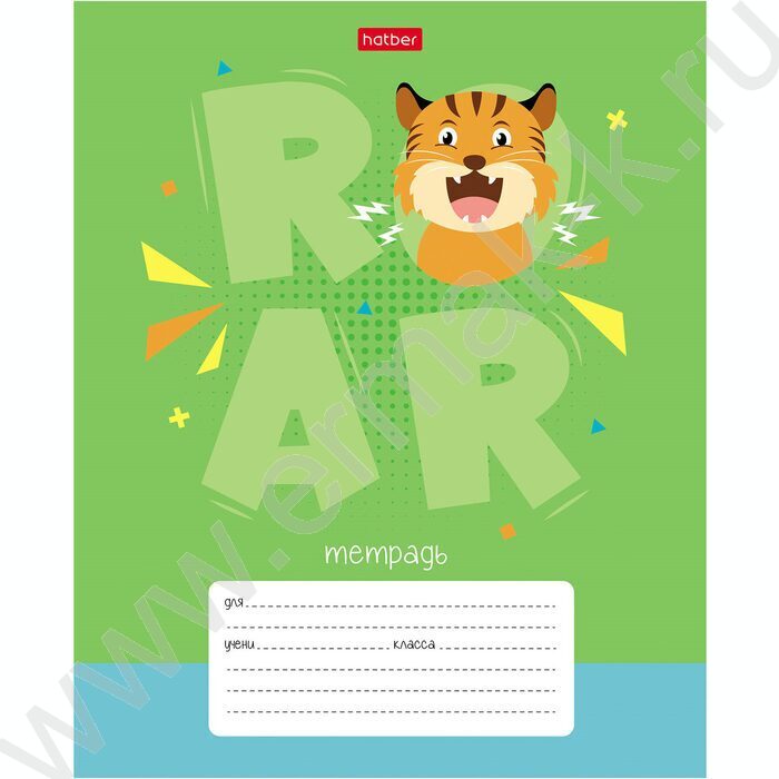 Тетрадь  12л клетка "Ррррычалки" 5видов | Фото 1