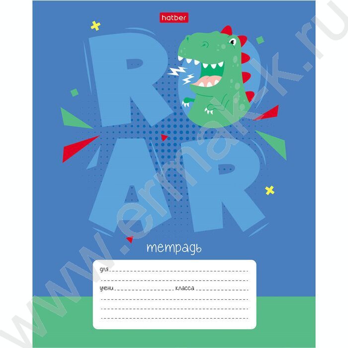 Тетрадь  12л клетка "Ррррычалки" 5видов | Фото 5