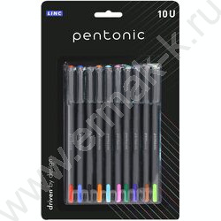 Ручка шар /набор 10шт/10цв PENTONIC SILVER 1мм | Фото 1