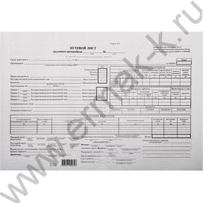 Бланк Путевой лист грузового а/м А4 Форма - 4-С /газетная /уп.100шт клеенных в виде книжки