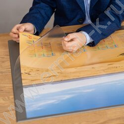 Накладка на стол 49*65см с верхним прозр. листом /серый металлик | Фото 3