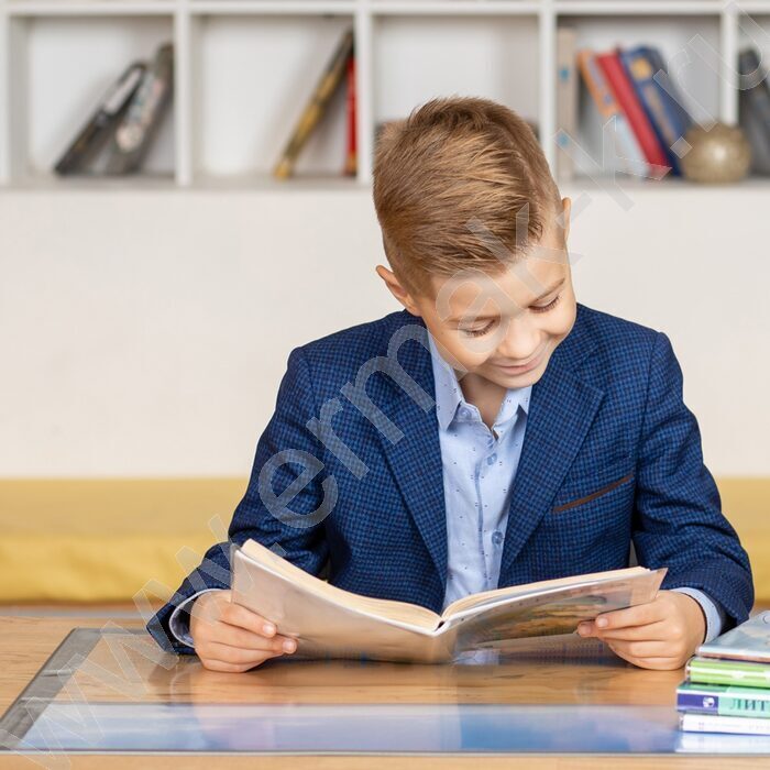 Накладка на стол 49*65см с верхним прозр. листом /серый металлик | Фото 4