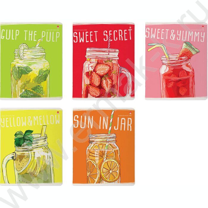 Тетрадь  48л клетка "My refresh" 5видов | Фото 1