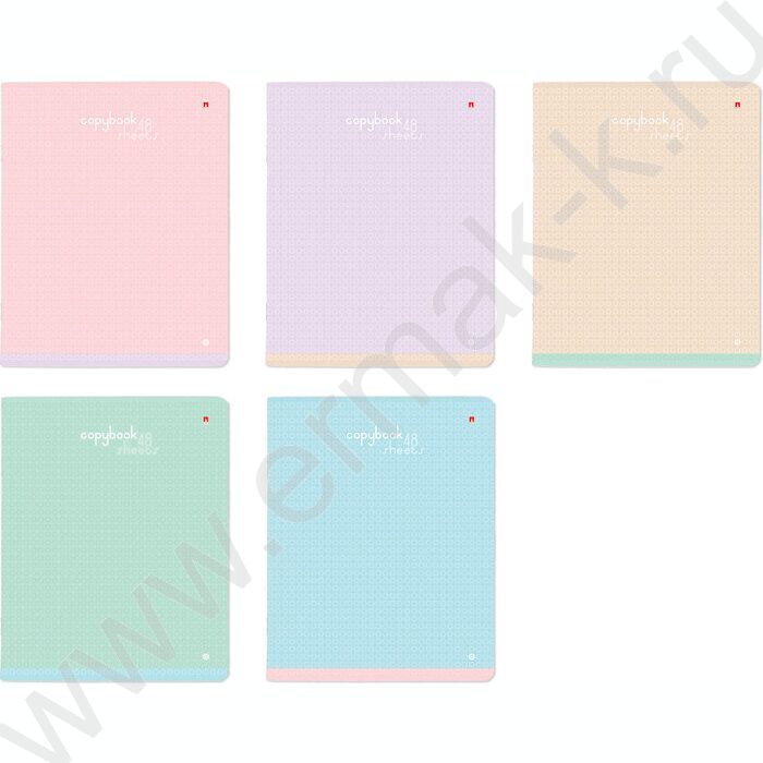 Тетрадь  48л клетка "Бриз" 5видов | Фото 1