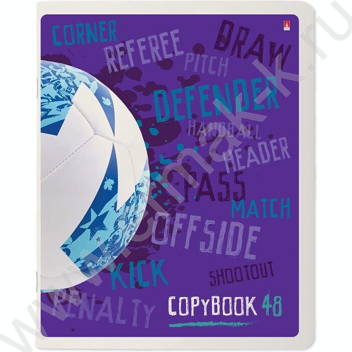Тетрадь  48л клетка "Футбол" 5видов | Фото 3
