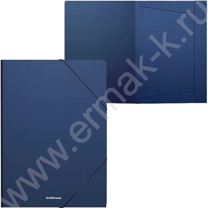 Папка на резинках Matt Classic синяя A4 | Фото 2