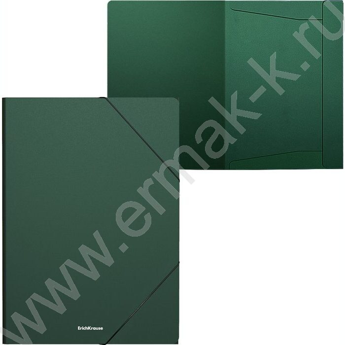 Папка на резинках Matt Classic зеленая A4 | Фото 3