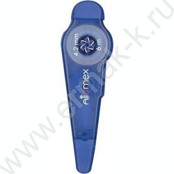 Корректирующая лента 5мм* 6м синий прозрачный корпус, фронтальный аппликатор блистер | Фото 1