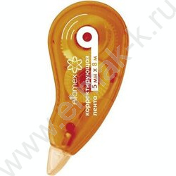 Корректирующая лента 5мм* 8м прозрачный корпус - ассорти, фронтальный аппликатор блистер | Фото 1