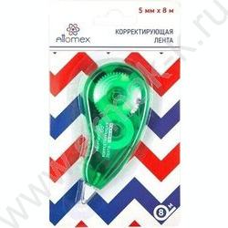 Корректирующая лента 5мм* 8м прозрачный корпус - ассорти, фронтальный аппликатор блистер | Фото 2