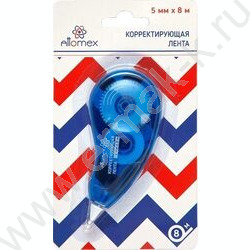 Корректирующая лента 5мм* 8м прозрачный корпус - ассорти, фронтальный аппликатор блистер | Фото 3