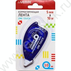 Корректирующая лента 5мм*10м "One touch" полупрозр. корпус - ассорти, фронт. аппликатор, блистер | Фото 2