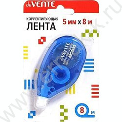 Корректирующая лента 5мм* 8м синий полупрозрачный корпус, боковой аппликатор, блистер | Фото 2