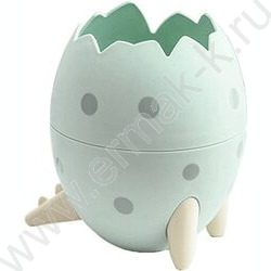Подставка д/каранд. и ручек 12*8см "Dino in egg", пластик, c элементами декора /зеленая | Фото 1