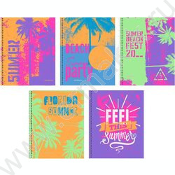 Тетрадь  96л А5 клетка/спираль "Sunny beach" /выб.лак/ | Фото 1