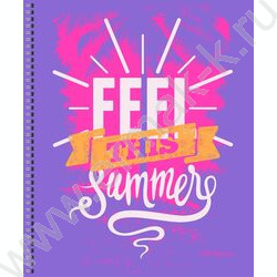 Тетрадь  96л А5 клетка/спираль "Sunny beach" /выб.лак/ | Фото 3