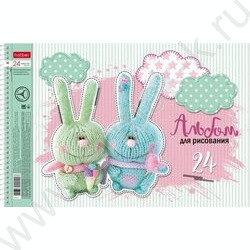 Альбом д/рисования-спираль 24л "Мягкие и пушистые" /перфорация/ 5видов | Фото 3