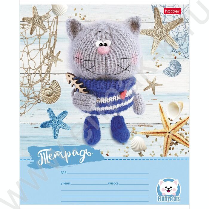 Тетрадь  12л линейка узкая "Уютные котики" 5видов | Фото 2